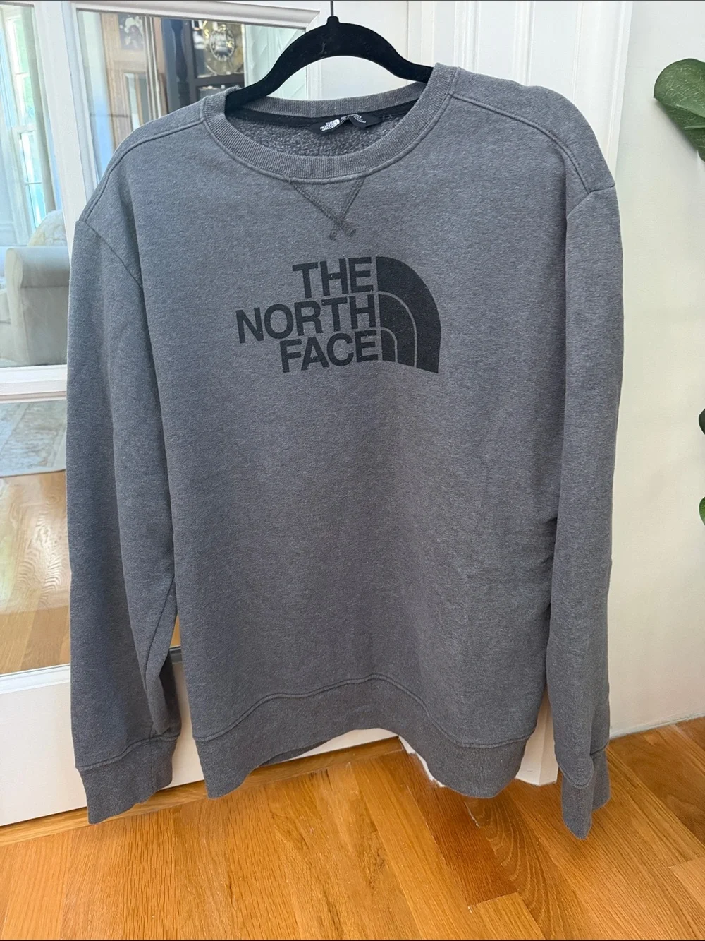 The North Face Men's Charcoal Gray Crewneck Sweatshirt with Logo